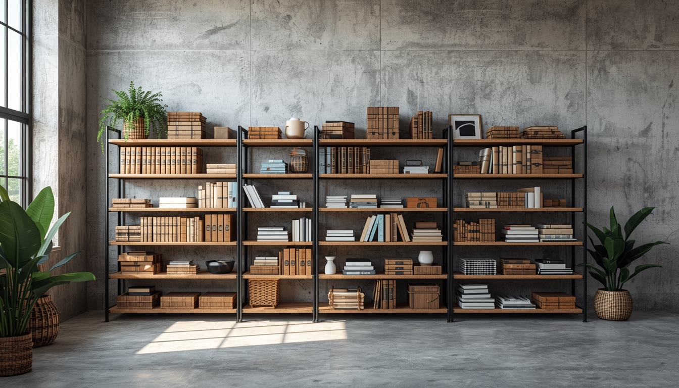 Organized space with shelves and order